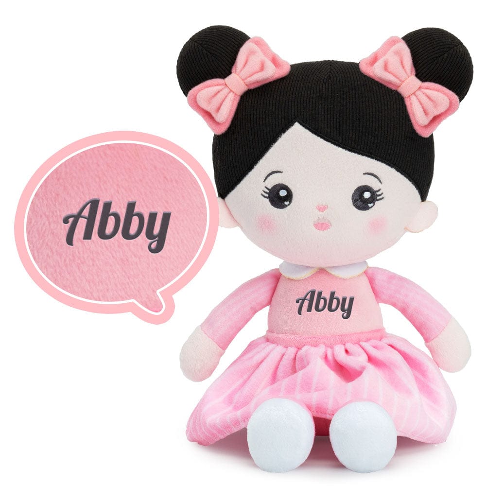 Puppenia Süße Plüschpuppe mit originellem Design und Persönlichkeit + (optionales Set) Abby-1
