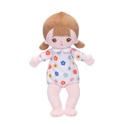 OUOZZZ Klein Weiße Personalisierte Plüschpuppen mit Offenen Augen in Sitzender Position