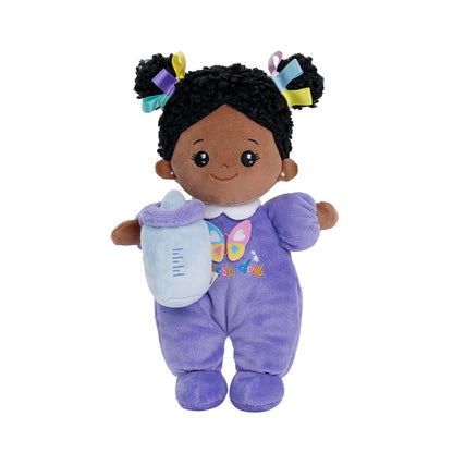Mini Violett Tiefen Teint Personalisierte Plüschpuppen & Geschenkset