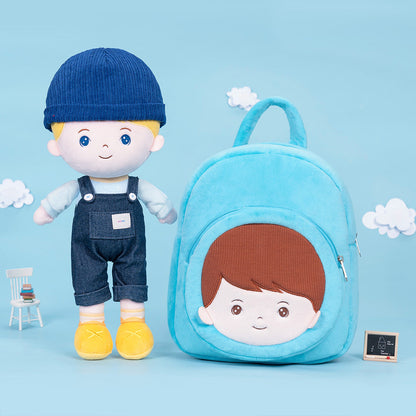 Personalisierte Plüschpuppe für Jungen mit Blonde und Blaue Augen