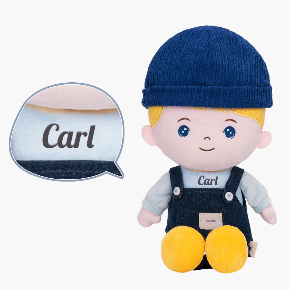 Personalisierte Plüschpuppe für Jungen mit Blonde und Blaue Augen