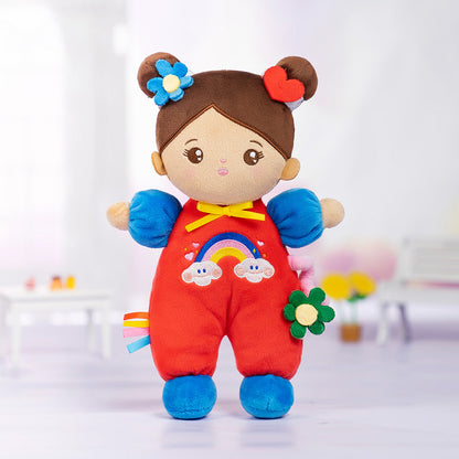 Mini Personalisierte Plüschpuppen mit Offenen Augen im Braune Haut
