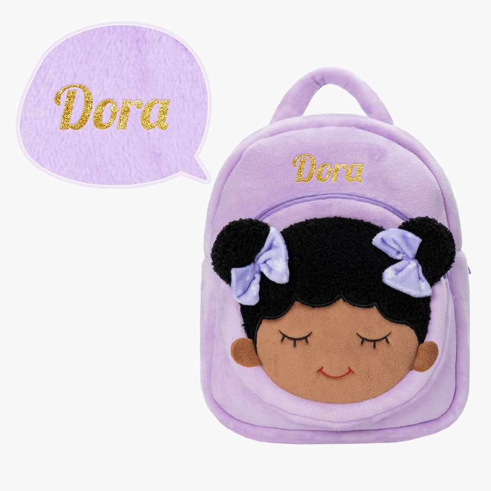 Tiefen Teint Personalisierter Plüschrucksack Lila