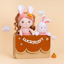 Laden Sie das Bild in den Galerie-Viewer, Personalizedoll Personalisierte Kaninchen Plüschtier für Mädchen und Kombi &amp; Geschenkbox