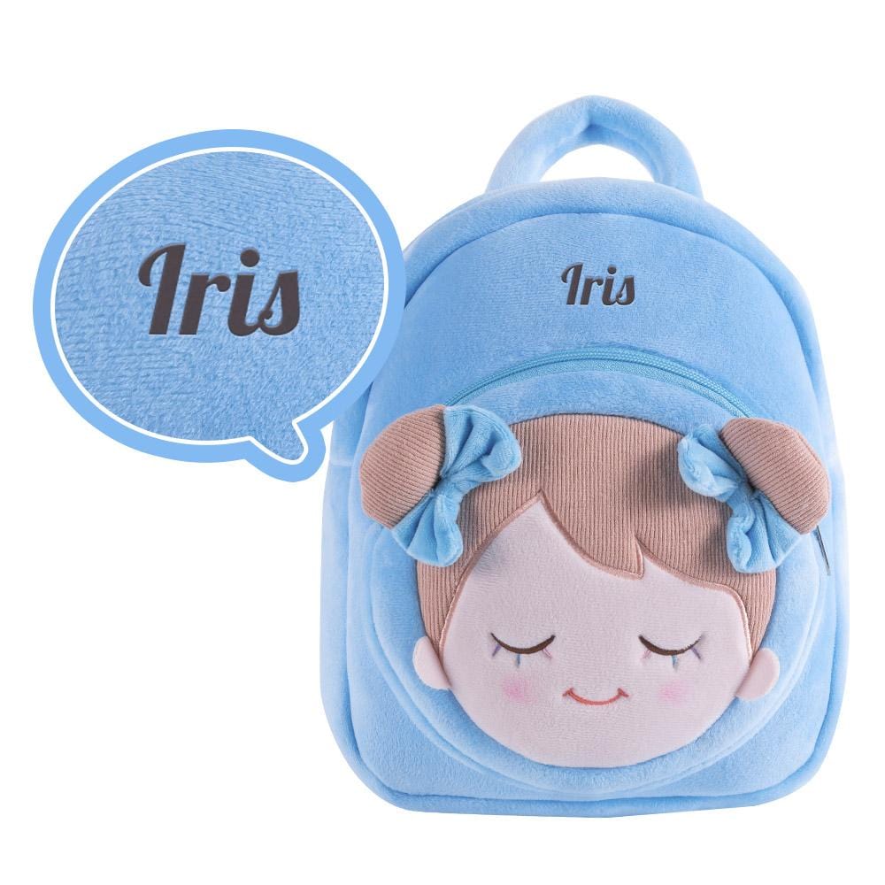 Fr.Personalizedoll Original Design Custom Personalisierte Plüschpuppe Blauer Rucksack