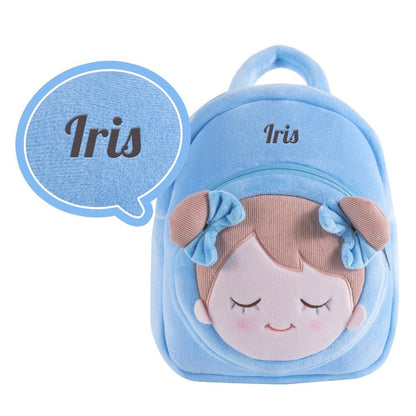 Fr.Personalizedoll Original Design Custom Personalisierte Plüschpuppe Blauer Rucksack