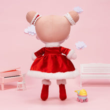 Laden Sie das Bild in den Galerie-Viewer, Puppenia Personalisierte Plüschpuppe mit Regenbogenwimpern im Roten Kleid
