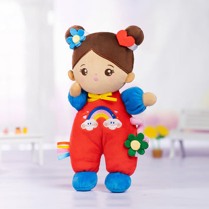 Mini Personalisierte Plüschpuppen mit Offenen Augen im Braune Haut