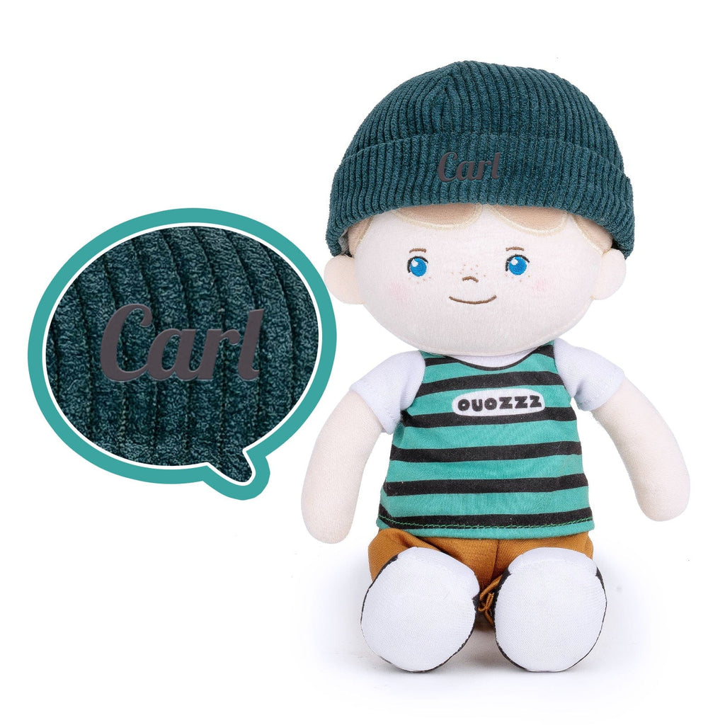 Puppenia Entzückende personalisierte Puppen und personalisierte Rucksäcke【Abby】 blauäugiger Junge