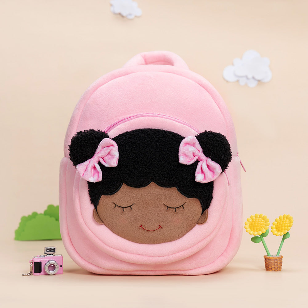 Tiefen Teint Personalisierter Plüschrucksack Rosa