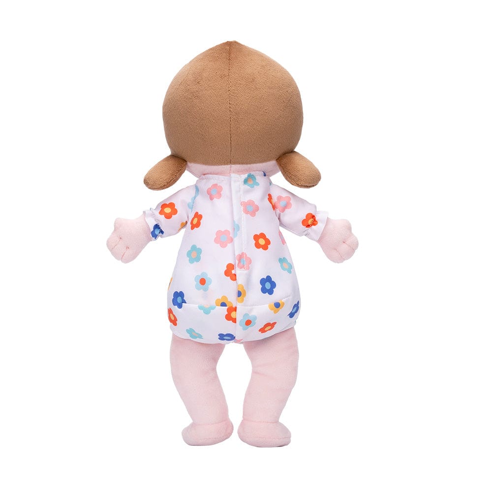 OUOZZZ Klein Weiße Personalisierte Plüschpuppen mit Offenen Augen in Sitzender Position