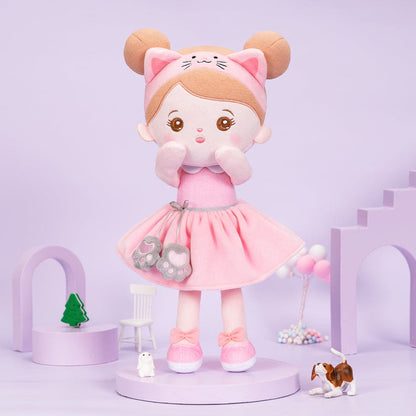 OUOZZZ Personalisierte rosa Katze Plüsch Mädchen Puppe & Katze Tierpuppe