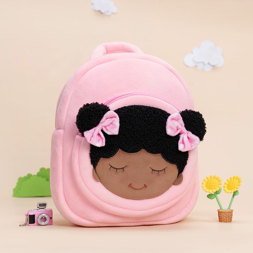 Tiefen Teint Personalisierter Plüschrucksack Rosa