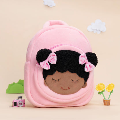 Tiefen Teint Personalisierter Plüschrucksack Rosa