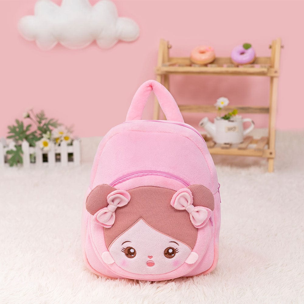 OUOZZZ Personalisierter Plüschrucksack Rosa Rucksack