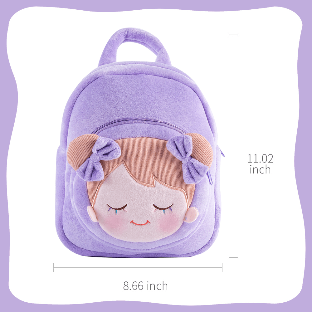 Personalizedoll Personalisierter Plüschrucksack Lila
