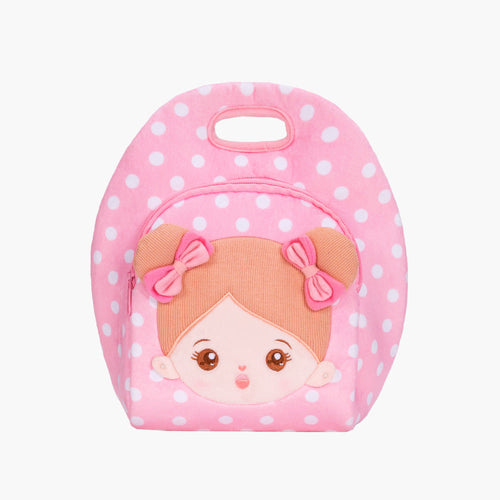 Personalisierte Rosa Großer Kapazität Plüsch Lunchtasche