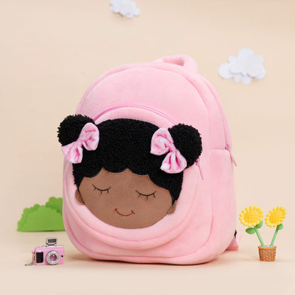 Tiefen Teint Personalisierter Plüschrucksack Rosa