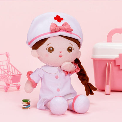 OUOZZZ Personalisierte Plüschpuppen mit Offenen Augen der Krankenschwester Nur Puppe⭕️