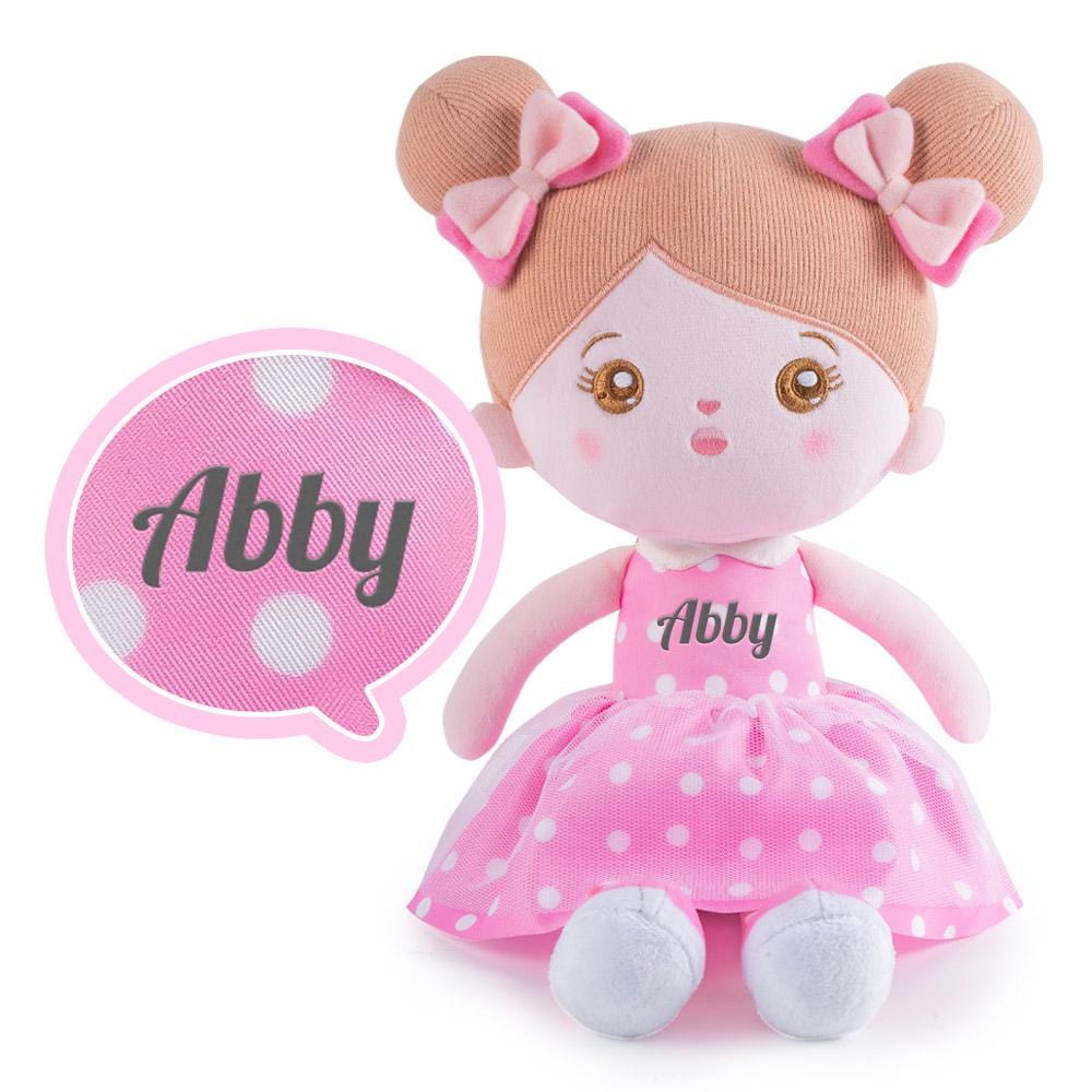Puppenia Entzückende personalisierte Puppen und personalisierte Rucksäcke【Abby】 Punkte Rosen🌸