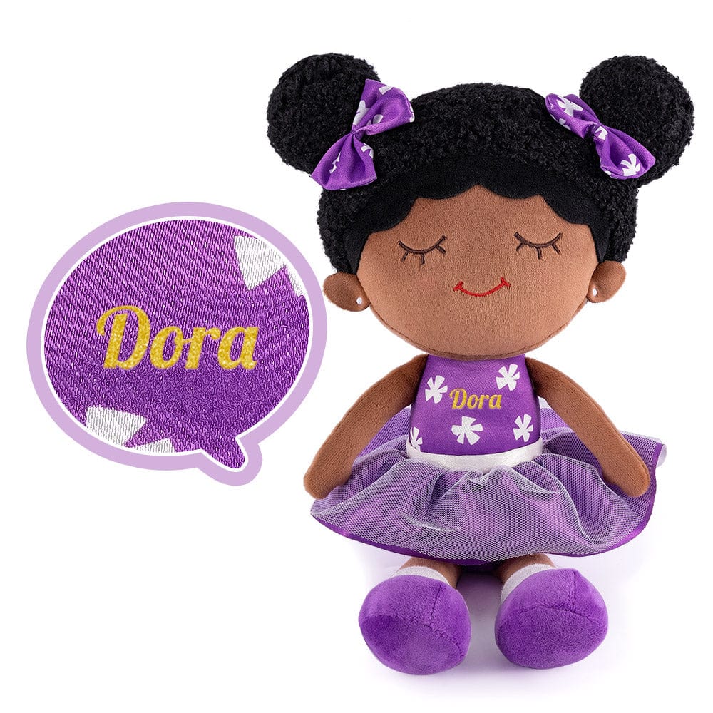 Puppenia Original personalisierte Puppe+ (optionales Rucksack-Set) Dunkelviolett👩🏽
