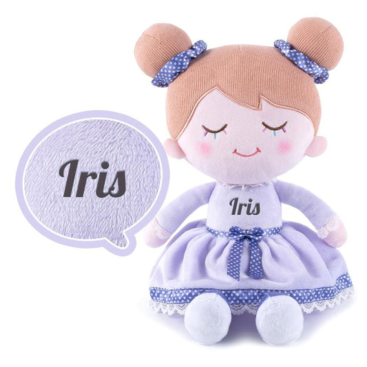 Puppenia Lila Regenbogen Wimpern personalisierte Plüschpuppe Helles Lila💜