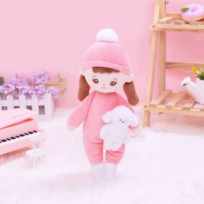OUOZZZ Kleine rosa personalisierte Puppe mit offenen Augen Kleine Puppe🍨