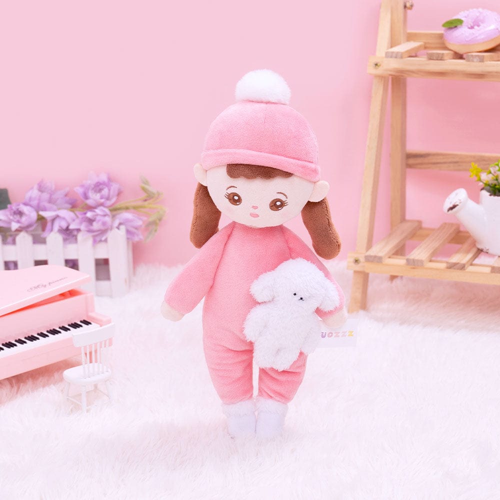OUOZZZ Kleine rosa personalisierte Puppe mit offenen Augen Kleine Puppe🍨